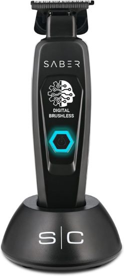Picture of Stylecraft SABER - PROFESSIONAL FULL METAL BODY DIGITAL BRUSHLESS MOTOR CORDLESS HAIR TRIMMER - BLACK